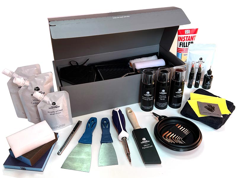 View of a Maintenance Box with many of the products inside